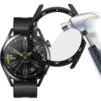 MSM Smartwatch-Hülle Hülle für Huawei Watch GT3 46mm 42mm Schutzglas Case Panzerfolie 9H