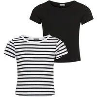KIDSWORLD T-Shirt 2er Pack T-Shirts in elastischer Rippqualität (Packung, 2-tlg., 2) 2er Packung T-Shirts