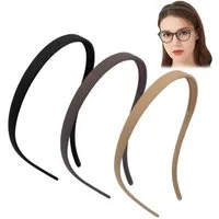 Zaewry Haarband Flex-Haarreifen ohne Druck,Haarband,Dünne Haarreifen, Mattes Finish,Rutschfest mit Zähnen, 3-tlg., Haarreif für Brillenträger,Sonnenbrille Haarreifen