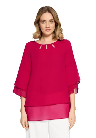 Vera Mont - Chiffonbluse Think Pink - Gr. - 48