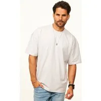 DAILY COTTON T-Shirt im Oversize Fit - Herren Kurzarm Shirt mit Rundhals-Ausschnitt Basic Oberteil Crew-Neck kurzärmlig aus 100% Baumwolle für Männer