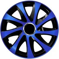 NRM Radkappe DRIFT Extra 13 Zoll in Blau/Schwarz, 13 in Zoll, (4-St) Radzierblenden für Stahlfelgen Zweifarbige Radkappen Satz 4er Set 13"