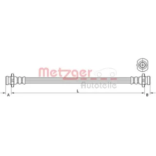 Metzger Bremsschlauch hinten Nissan Qashqai Renault Kadjar
