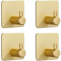 TUWENA Handtuchhaken 4 Stück Klebehaken Handtuchhalter Wandhaken Ohne Bohren aus Edelstahl, (4-St), Ideal für Hotel Küche Büro, als praktische Klebehaken