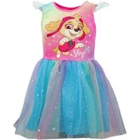 PAW PATROL Tüllkleid Paw Patrol Skye Regenbogen Mädchen Kinder Kleid Gr. 98 bis 128