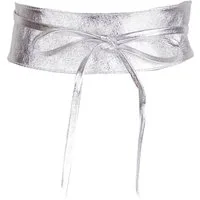 MIRROSI Taillengürtel Wickelgürtel aus Echtleder, Schleife mit breitem Bund (mit breitem Bund zum Wickeln, 7cm Breit, 265cm lang) OBi Gürtel, Bindegürtel, Schnürgürtel, Wickelgürtel
