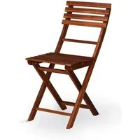 KHG Gartenstuhl Balkonstuhl 38x56 cm, klappbar, bis 75 kg belastbar (Outdoor-Klappstuhl), aus Akazien-Holz, zum Schutz geölt, FSC-Zertifiziert