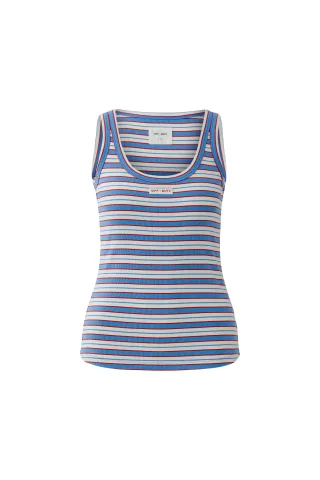 Oui - Tank Top lt blue rose - Gr. - 42