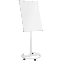 Systafex® Magnettafel Flipchart trocken abwischbar Whiteboard magnetisch 70x100cm, kippbar, höhenverstellbar, glatte Oberfläche, Schwerlastrollen