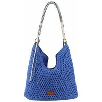 ITALYSHOP24 Schultertasche DAMEN TASCHE Hobo Shopper Häkeltasche Boho Geflecht Freizeit Urlaub, Sommer Basttasche Strand Reise Beuteltasche Stroh Handtasche Kordel