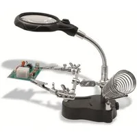 Donau Elektronik Leuchtlupe DONAU ELEKTRONIK Helfende Hand HH3, mit LED-Licht und Lupe