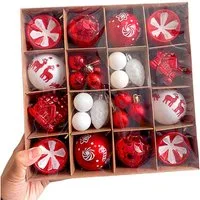 Cachito Weihnachtsbaumkugel Weihnachtskugeln Set, Christbaumkugeln Deko Weihnachten (40 St), Weihnachtsbaumschmuck,Weihnachtsbaumkugeln
