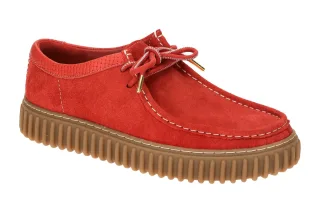 Clarks 26180908 7 TORHILL LO Rot Signature Mokassin Herrenschuhe