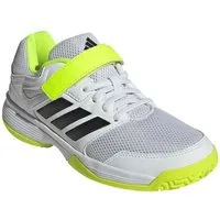 adidas Performance Hallen-Indoorschuhe Speedcourt Velcro weiss/lime Kinder Badmintonschuh