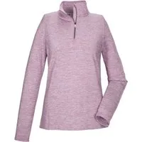 Killtec Langarmshirt KSW 121 WMN FLX SHRT Melange Funktionsshirt mit Stehkragen, Reißverschluss und Kinnschutz