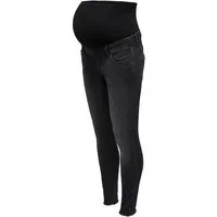 ONLY MATERNITY Umstandsjeans OLMBLUSH MID SK ANK RW DNM REABOX NOOS mit Destroyed Effekt