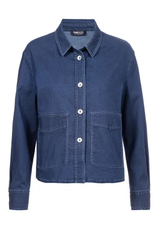 FRANK WALDER - Leichtjacke SEASIDE BLOOM mit Knopfleiste jeans - Gr. - 44