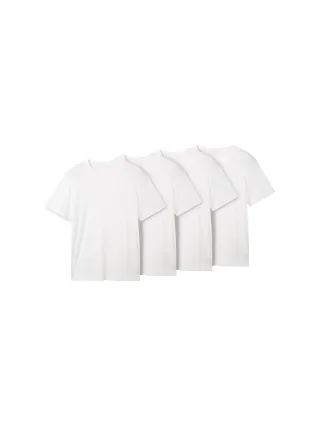 Tom Tailor - T-Shirts aus Baumwolle im 4er-Pack white - Gr. - XXL