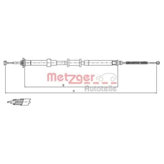 Metzger Handbremsseil hinten links Fiat Panda 169 12.0702