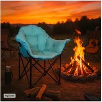 HTI-Living Klappstuhl Klappbarer Komfortsessel mit weichem Velvet Bezug (Stück), Campingstuhl
