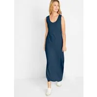 bonprix Jerseykleid aus Baumwolle und Polyester, seitlicher Schlitz, taillierte Passform
