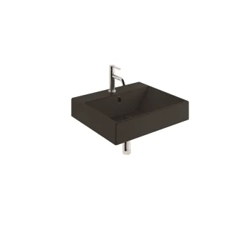 KLUDI-RESA Waschtisch 61 x 50 H12 cm Ein Hahnloch Mattschwarz 59WW6139