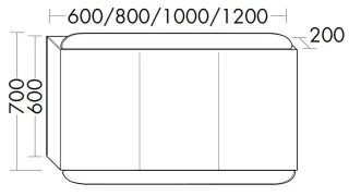 Burgbad Spiegelschrankb:me Lack Matt 600x1200x195 Sandorange Solid Matt, SGUD120RF6471 SGUD120RF6471