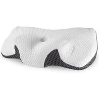 Esun Kopfkissen Nackenstützkissen Orthopädisches Memory Foam, Seitenschläferkissen, Füllung: 100% Memory Foam, Rückenschlafer, Bauchschlafer, Seitenschlafer, Set, atmungsaktiv und weich Ergonomisches Nackenstützkissen, Ergonomische Kopfkissen 5-Zonen