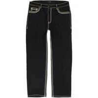 Lavecchia Comfort-fit-Jeans Lavecchia Herren Comfort Fit Jeans LV-503 (Tiefschwarz, 52/30) Stretch mit Elasthan & dicker Naht