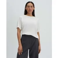 someday Kurzarmshirt Kialu Lockere Passform, leichte Crash-Optik für Alltag und Büro