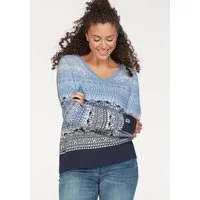 KangaROOS Jacquardpullover im Norweger-Muster mit kleinen Kängurus