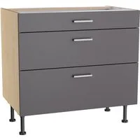 KOCHSTATION Unterschrank KS-Lucy Breite 90 cm, 1 Schubkasten, 2 Auszügen, Soft-Close, verstellbare Füße
