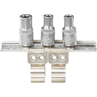 KS TOOLS 1/4" Clipleiste mit Halterung für 3 Nüsse - 911.1180-3