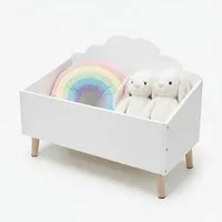 Spetebo Aufbewahrungsbox Kinder Aufbewahrungstruhe Wolke 58 x 45 cm (Anzahl, 1 St., Stück), robust und langlebig
