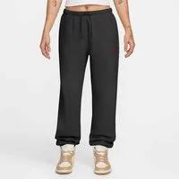 Jordan Trainingshose W J JUMPMAN FLC PANT 2 unifarbenes Design, mit Logodruck, schnell trocknendes Material
