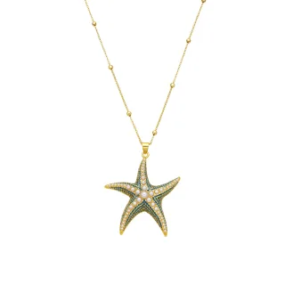 Luxenter-Halskette in 18-karat-Gelbgold und weißer Perle – Ruko