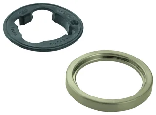 GROHE Rosette 48603 für Waschtischarmaturn ohne Zugstange rund nickel gebürstet, 48603EN0 48603EN0
