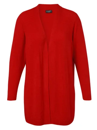 VIA APPIA DUE - Lange Strickjacke rot - Gr. - 48