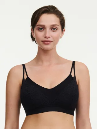 Chantelle Lingerie - SOFTSTRETCH Bralette mit Spitze schwarz - Gr. - M/L
