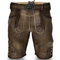 Steigenhöfer Manufaktur Trachtenlederhose FRANZ Vintage Trachtenhose mit Gürtel Nubukleder - Ideal für Dein Oktoberfest Herren Outfit
