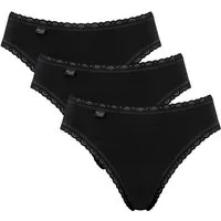 sloggi Taillenslip 24/7 Cotton Lace (3er Pack) mit edler Spitze und flachen Nähten