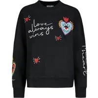 Fresh Made Sweatshirt Damen Pullover langarm bestickt Sweater, Sweatpullover