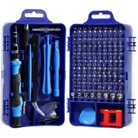 AURIVION Bit-Set Reparatur Werkzeug Set für Elektronik & Präzisionsarbeiten, Set, 115-St., Schraubendreher Bit-Set 115-teilig für Handy & Computer, Komplettes Bit Set für Smartphone & PC Reparaturen