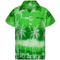 King Kameha Hawaiihemd Beach Negative Funky Hawaii-Hemd, Herren, Kurzarm, Front-Tasche