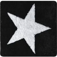 Ridder Badematte Star schwarz, Höhe 55 mm, 100% Polyester-Microfaser