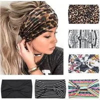 Zaewry Haargummi Haarbänder Damen Sommer Boho Stirnband Print Haarschmuck, 6-tlg.