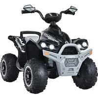 KOMFOTTEU Elektro-Kinderquad Kinderfahrzeug Elektroauto, mit LED-Scheinwerfern, Musik & Hupe