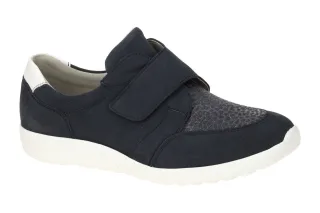 Waldl?ufer 815M32 M-IRA Damenschuhe Slipper Halbschuhe marine/weiss OrthoTritt