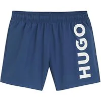 HUGO Badeshorts ABAS mit großem Markenschriftzug auf dem linken Bein