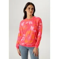 Aniston SELECTED Shirtbluse mit gestreiften Bündchen und floralem Druck